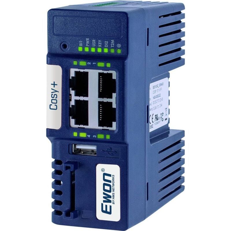 foto del prodotto ec7133000ma router per manutenzione a distanza ethernet, usb numero di ingressi 1 x num. uscite 2 x 24 v dc, 12 ewon