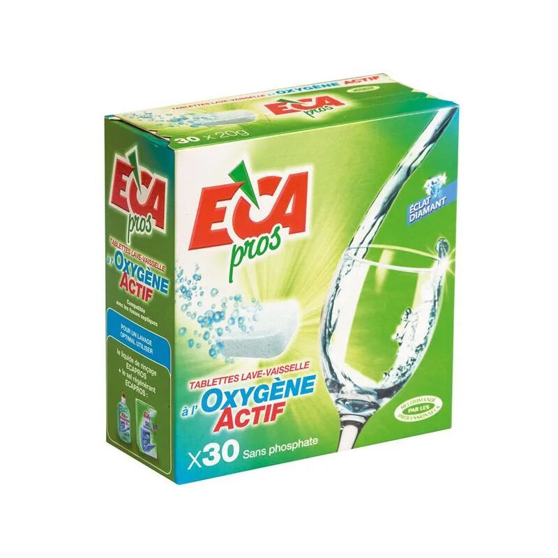 foto del prodotto eca pros compresse per lavastoviglie all ossigeno attivo, 30 compresse