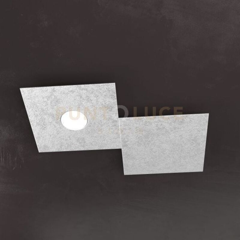 foto del prodotto eccentric applique plafoniera 1 luce 1 decorativo foglia argento 1156 1l1d fa