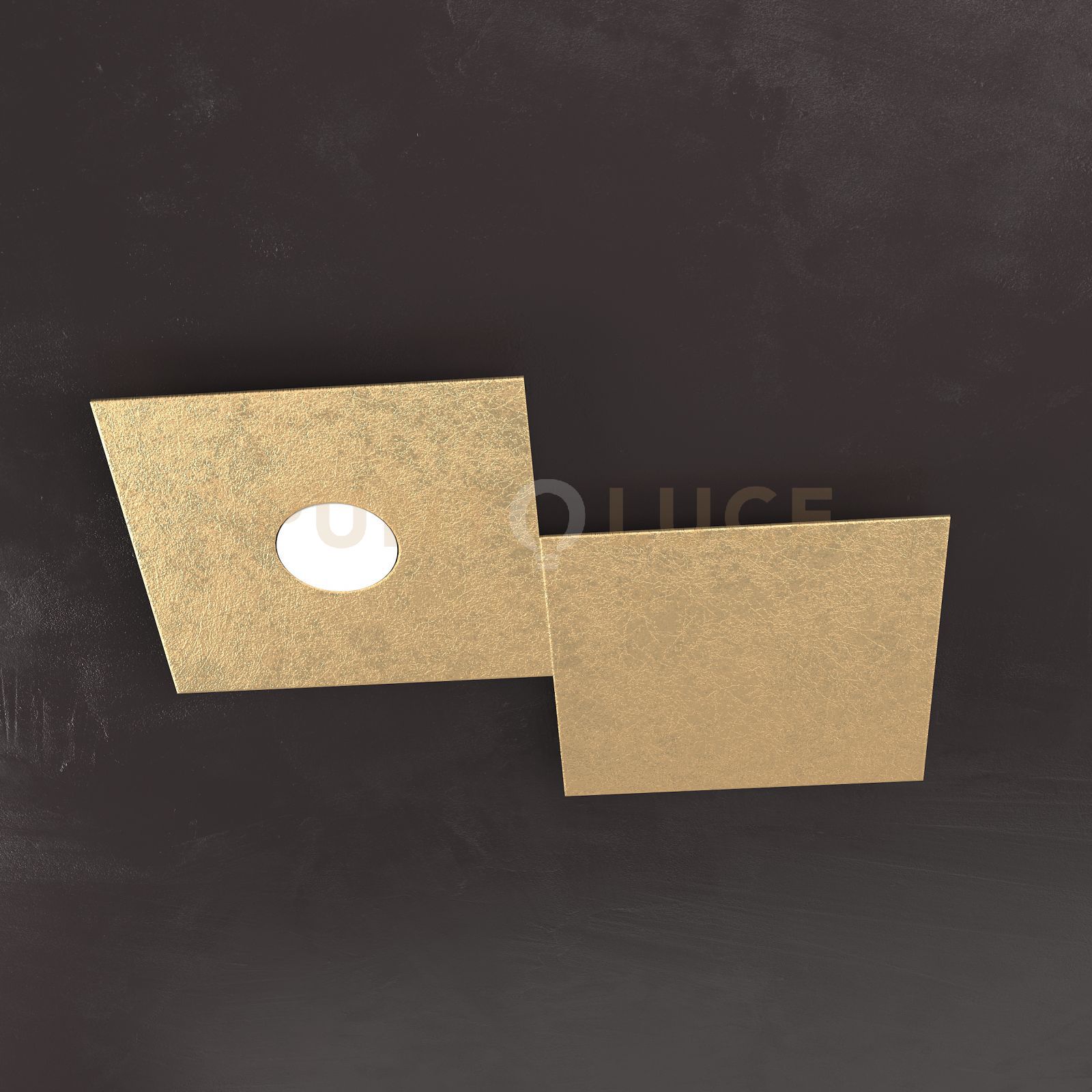 foto del prodotto eccentric applique plafoniera 1 luce 1 decorativo foglia oro 1156 1l1d fo