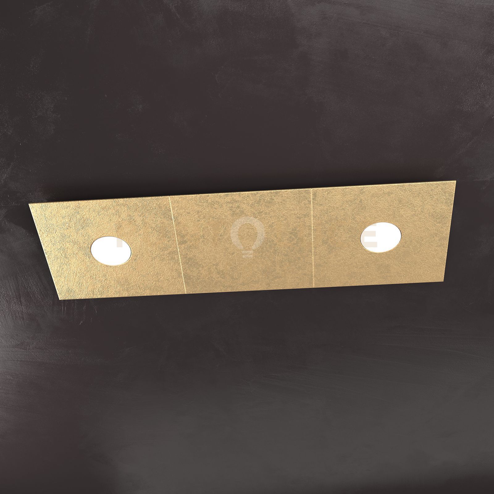 foto del prodotto eccentric applique plafoniera 2 luci 1 decorativo foglia oro 1156 2l1d fo