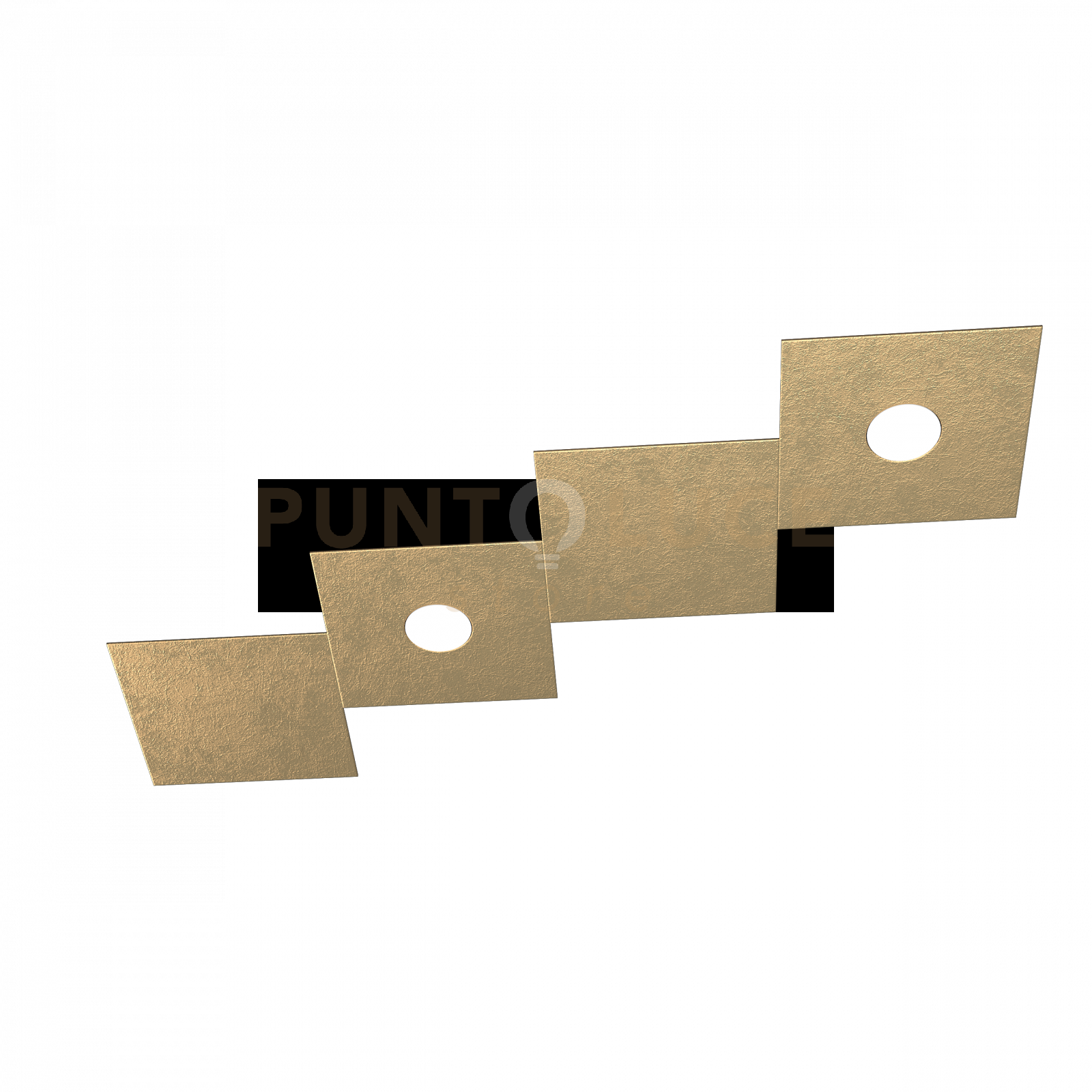 foto del prodotto eccentric applique plafoniera 2 luci 2 decorativo foglia oro 1156 2l2d fo