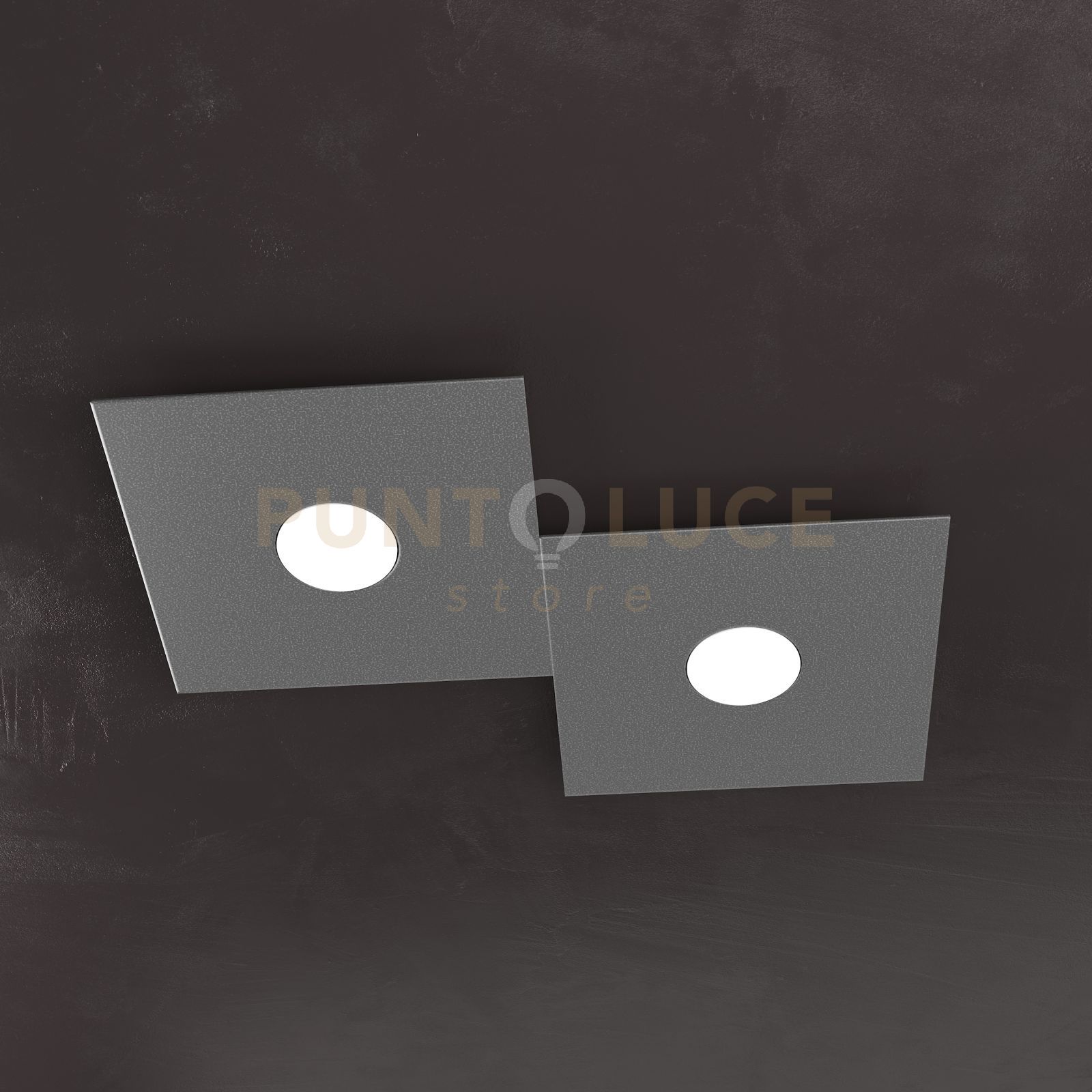 foto del prodotto eccentric applique-plafoniera 2 luci grigio antracite 1156-2l-ga