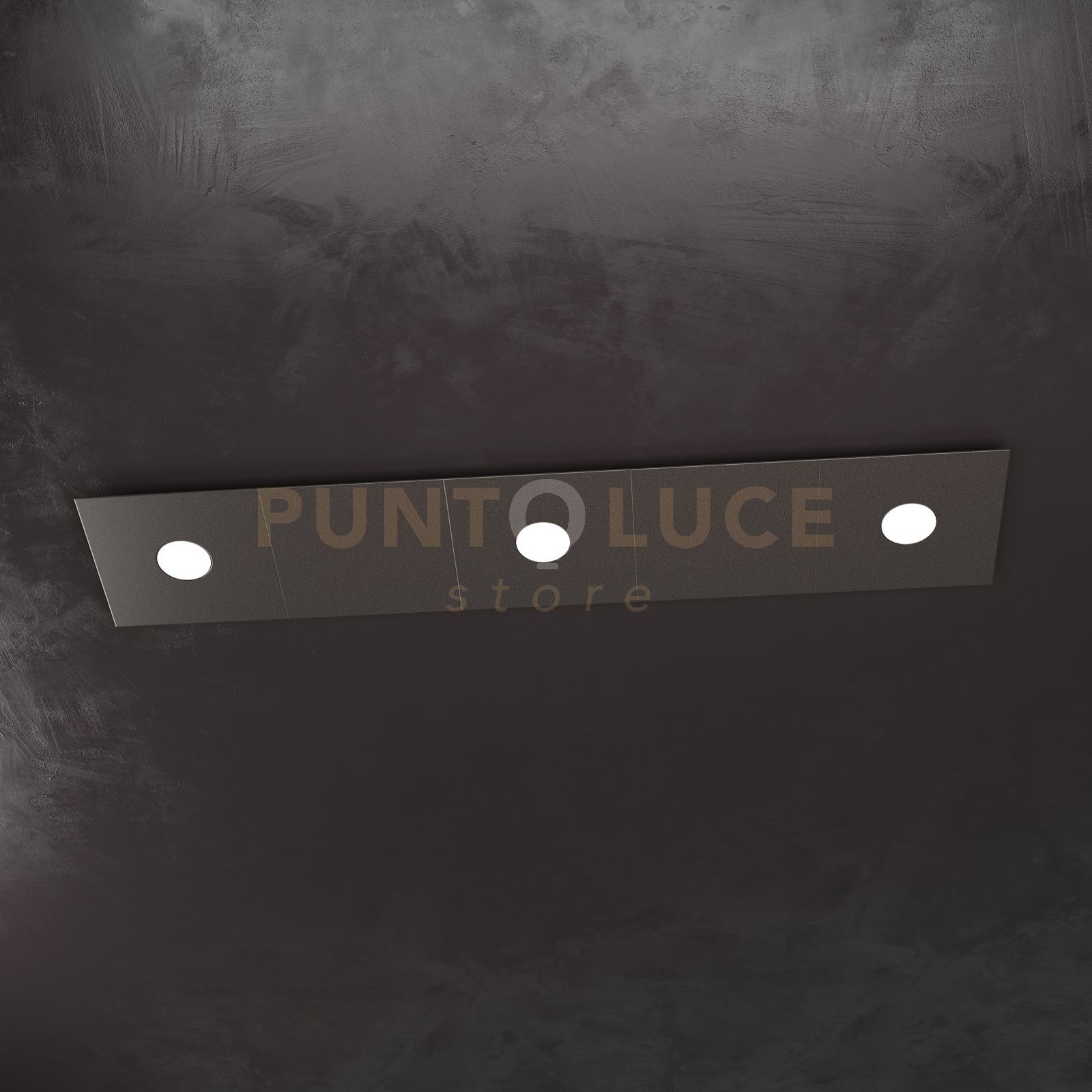 foto del prodotto eccentric applique plafoniera 3 luci 2 decorativo marrone 1156 3l2d ma