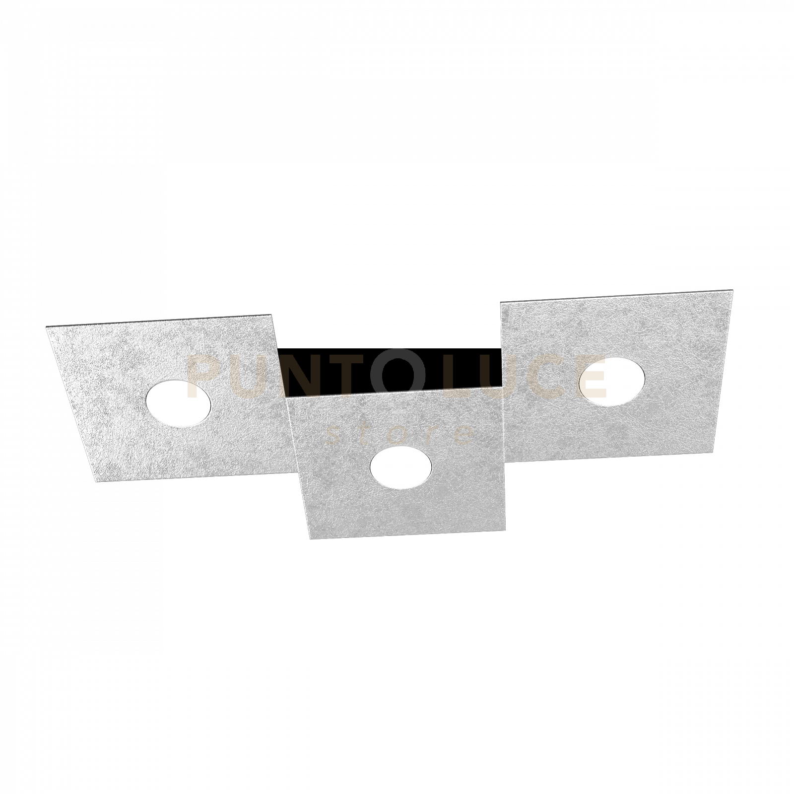 foto del prodotto eccentric applique plafoniera 3 luci foglia argento 1156 3l fa