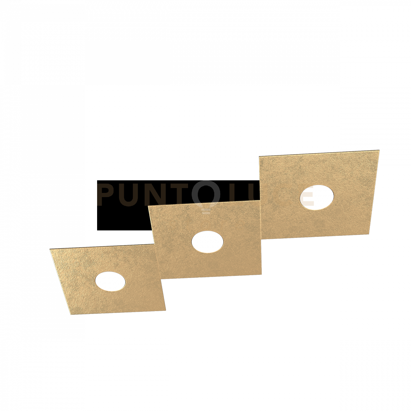 foto del prodotto eccentric applique plafoniera 3 luci foglia oro 1156 3l fo