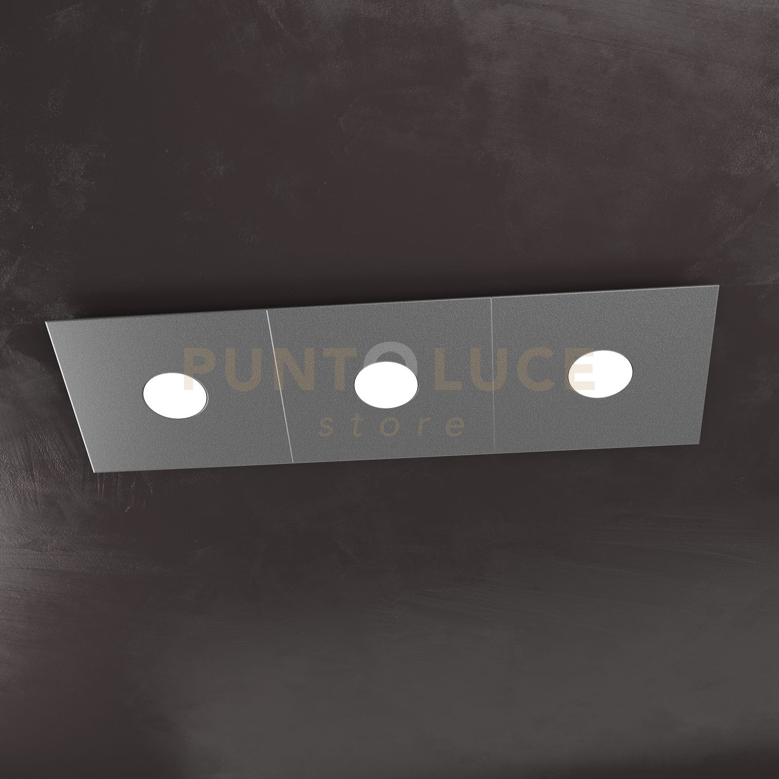 foto del prodotto eccentric applique plafoniera 3 luci grigio antracite 1156 3l ga