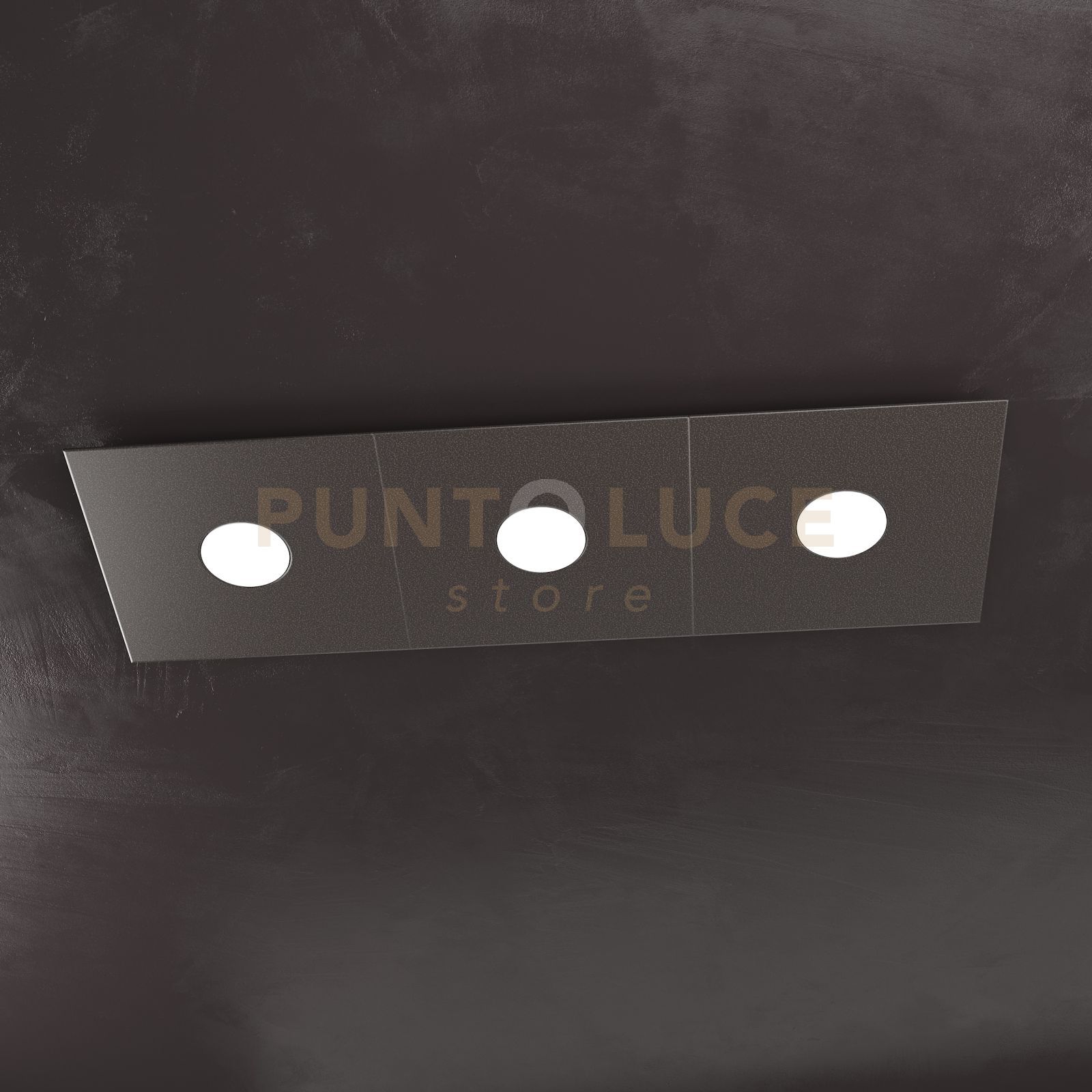 foto del prodotto eccentric applique plafoniera 3 luci marrone 1156 3l ma