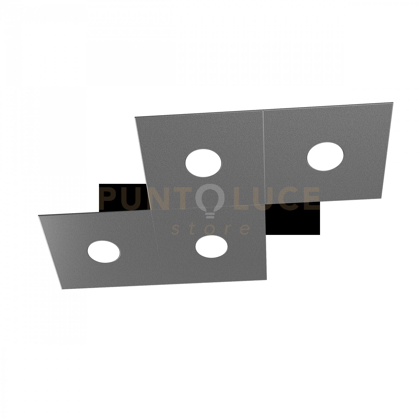 foto del prodotto eccentric applique plafoniera 4 luci grigio antracite 1156 4l ga