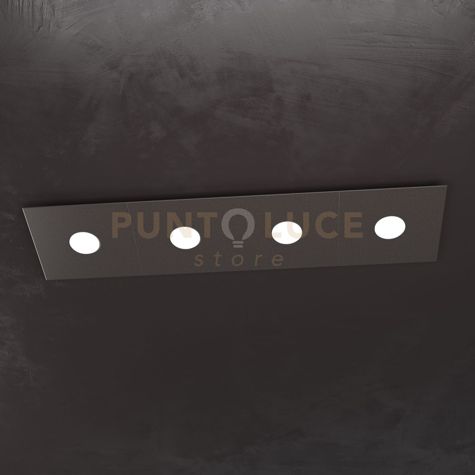 foto del prodotto eccentric applique plafoniera 4 luci marrone 1156 4l ma