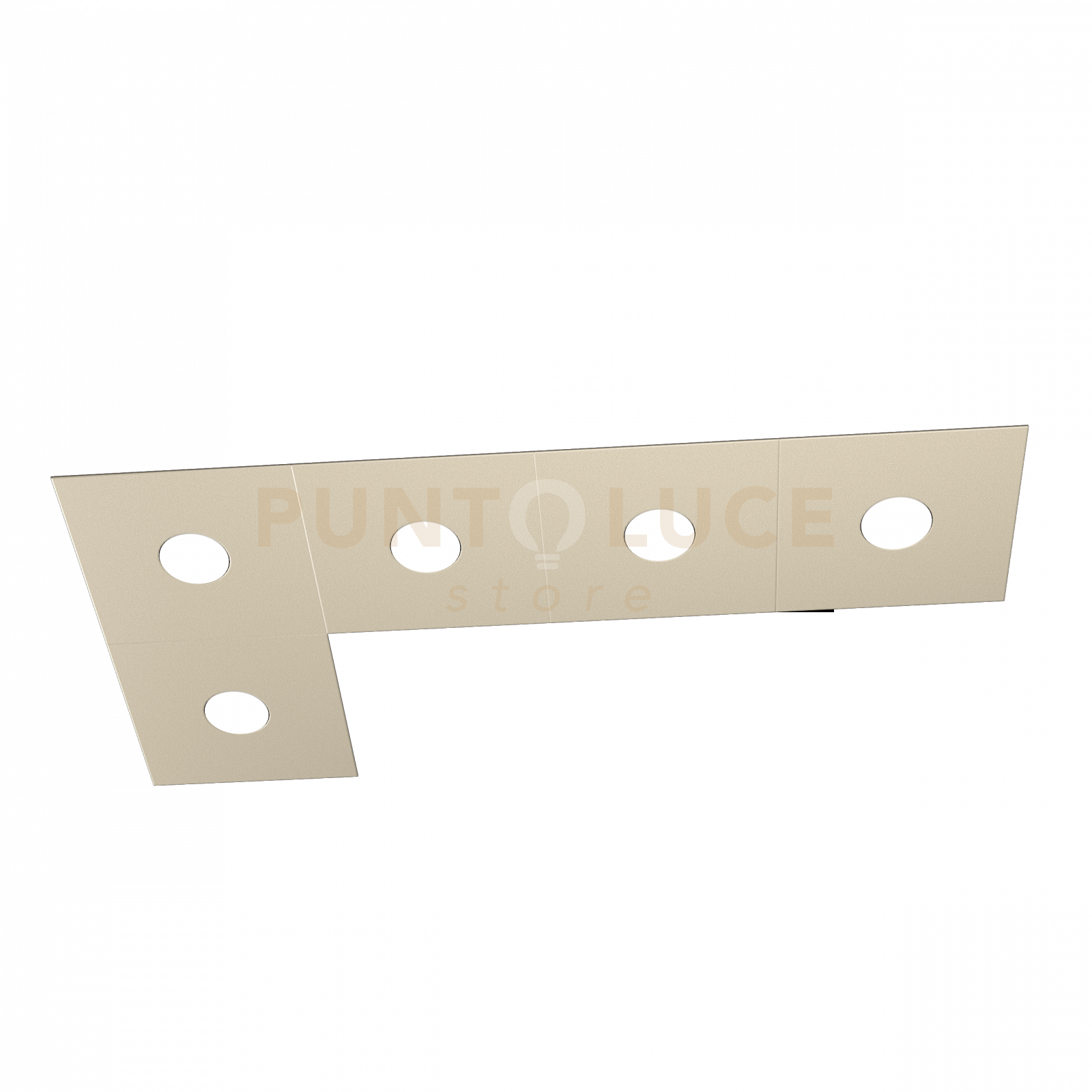 foto del prodotto eccentric applique plafoniera 5 luci sabbia 1156 5l sa