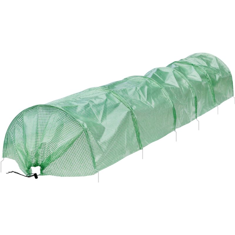 foto del prodotto ecd germany 2x tunnel per coltivazione 300x55x35 cm 3m trasparente verde in pe foil tunnel vegetale 135 g m con 6 fili di acciaio ad arco 