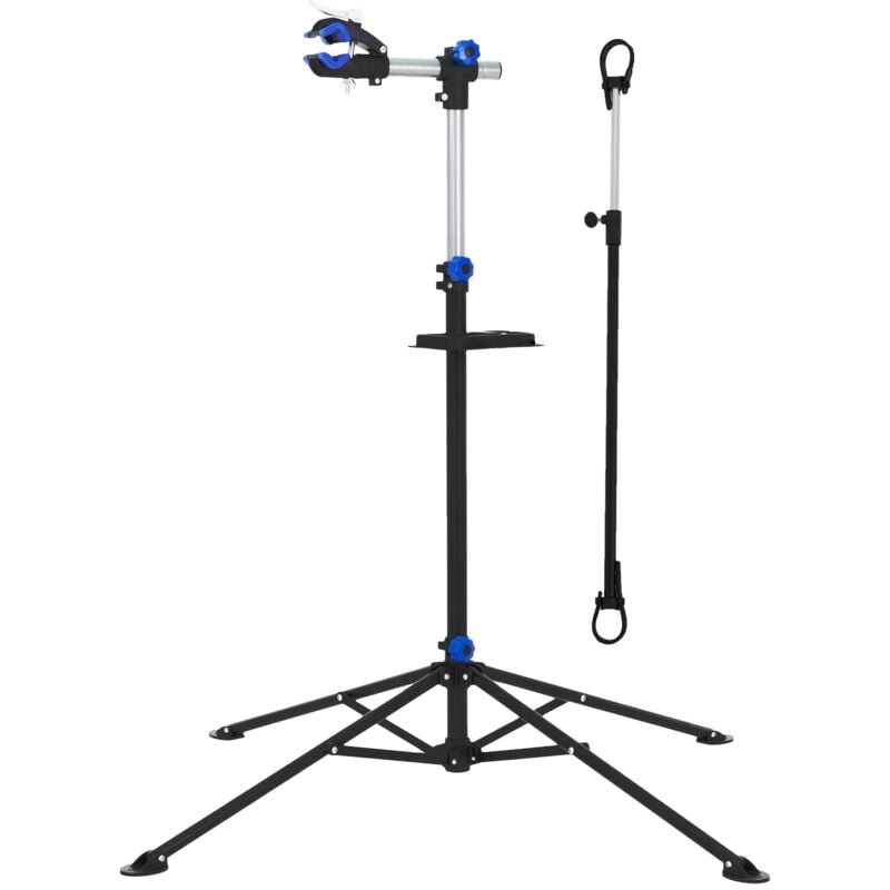 foto del prodotto ecd germany cavalletto riparazioni e bike regolabile altezza supporto montaggio manutenzione acciaio ruotabile 360 altezza regolabile 105 185cm