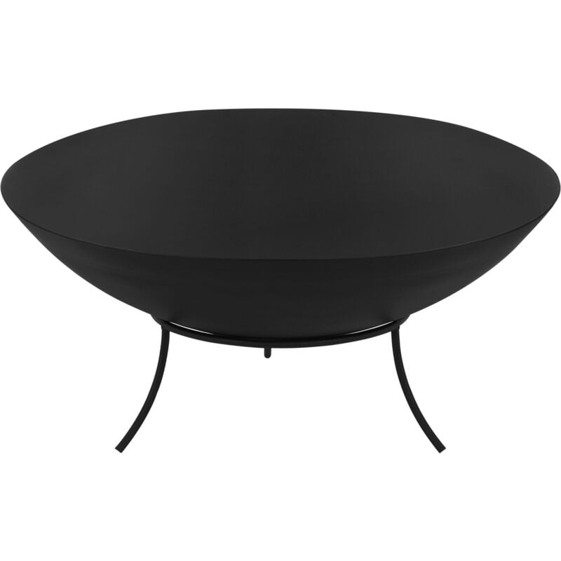 foto del prodotto ecd germany ciotola da fuoco 55x24 cm in acciaio nero con 3 piedi per barbecue serale pozzo di fuoco per il giardino cesto da fuoco rotondo con