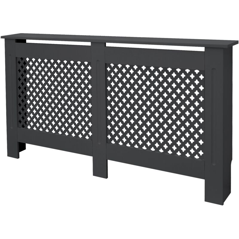 foto del prodotto ecd germany copricalorifero copertura radiatore in legno mdf laccato con motivo a nido d ape 152 x 19 x 82 cm copritermosifone protezione per