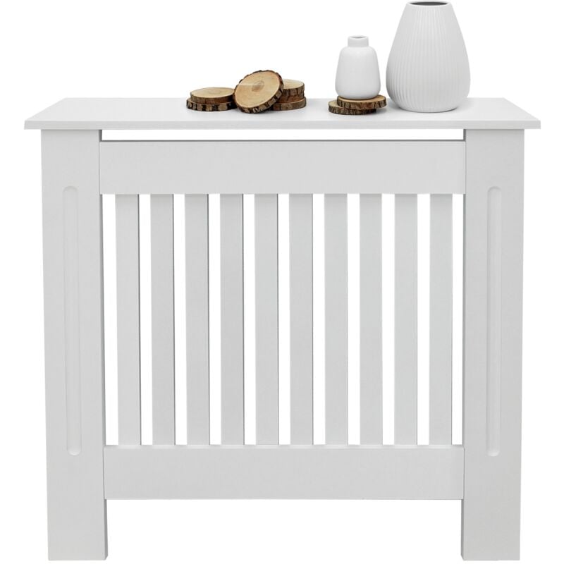 foto del prodotto ecd germany copritermosifone mdf 78x19x82 cm rivestimento del radiatore verniciato bianco copertura del radiatore stile casa di campagna