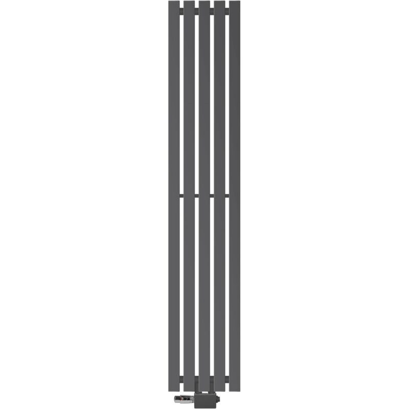 foto del prodotto ecd germany radiatore a pannello design stella attacco centrale 260 x 1400 mm antracite con set di collegamento termostato universale e diritto
