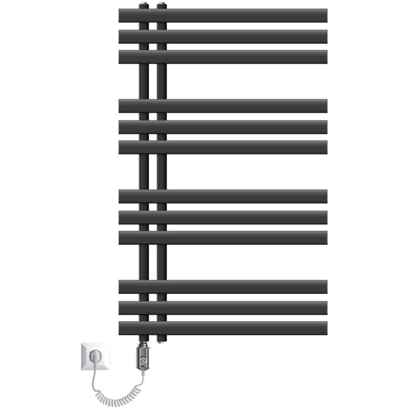 foto del prodotto ecd germany radiatore da bagno a pannello iron em design elettrico 300w scaldasalviette 600 x 1000 mm antracite radiatore elettrico 300w