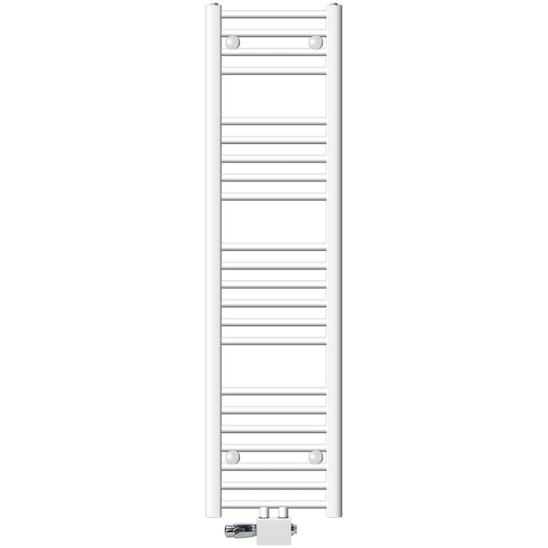 foto del prodotto ecd germany radiatore da bagno radiatore scaldasalviette 300 x 1400 mm bianco dritto con attacco centrale radiatore asciugabiancheria incl.