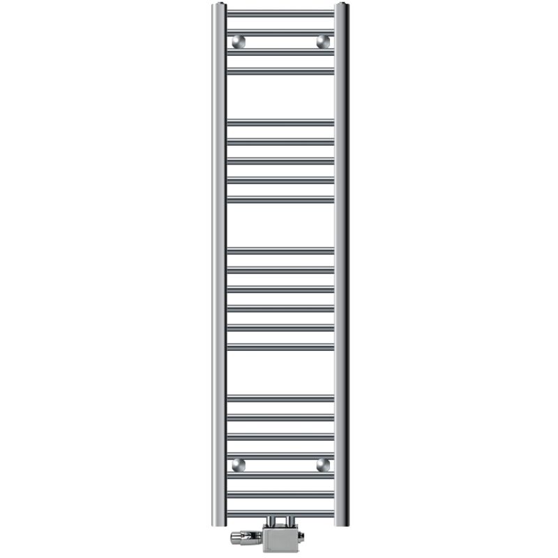 foto del prodotto ecd germany radiatore da bagno radiatore scaldasalviette 300 x 1400 mm cromato dritto con attacco centrale radiatore asciugabiancheria incl.