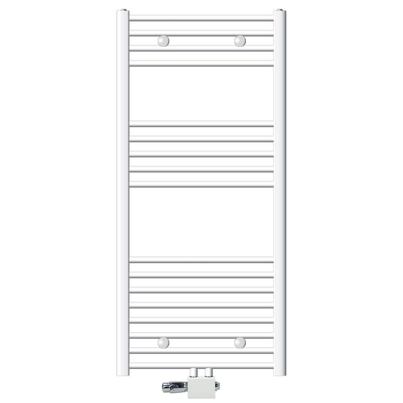 foto del prodotto ecd germany radiatore da bagno radiatore scaldasalviette radiatore 600 x 1200 mm bianco diritto con attacco centrale radiatore asciugabiancheria
