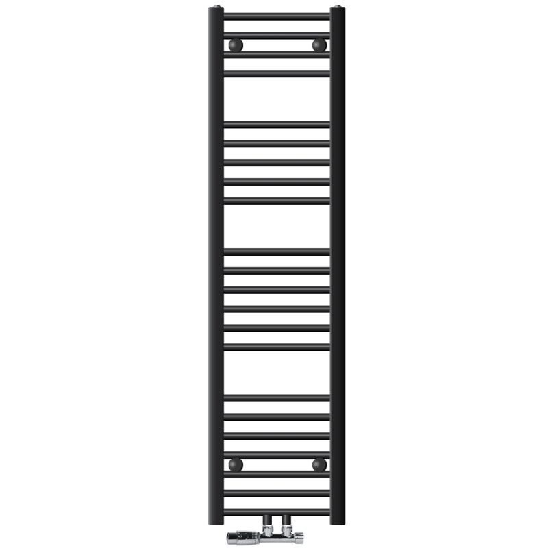 foto del prodotto ecd germany radiatore sahara 300 x 1400 mm calorifero antracite dritto con termostato raccordo centrale a parete scaldasalviette termosifone