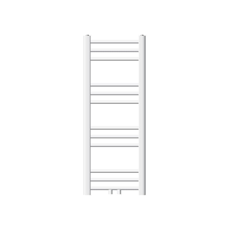 foto del prodotto ecd germany radiatore sahara scaldasalviette moderno per bagno 300 x 800 mm bianco acciaio dritto con chiusura centrale radiatore
