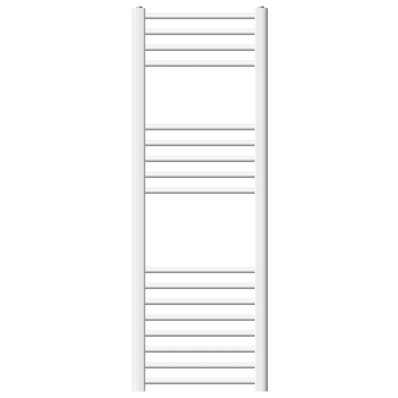 foto del prodotto ecd germany radiatore sahara scaldasalviette moderno per bagno 400 x 1200 mm bianco acciaio curvo con attacco laterale radiatore