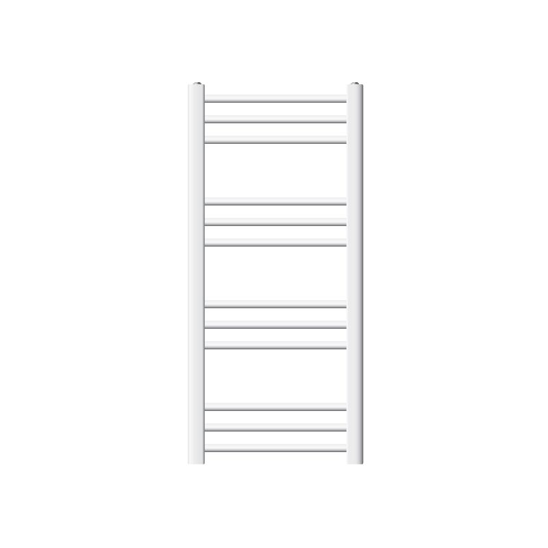 foto del prodotto ecd germany radiatore sahara scaldasalviette moderno per bagno 400 x 800 mm bianco acciaio curvo con chiusura laterale radiatore
