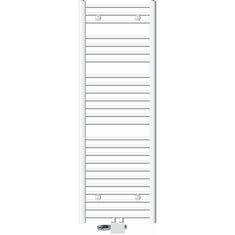 foto del prodotto ecd germany radiatore scaldasalviette radiatore da bagno bianco dritto con attacco centrale 500 x 1500 mm radiatore termoarredo con termostato set di