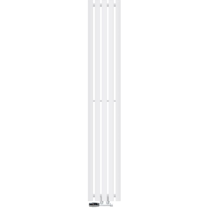 foto del prodotto ecd germany radiatore stella a pannello verticale bianco 260x1600 mm calorifero con termostato e attacco centrale angolare a muro set per il