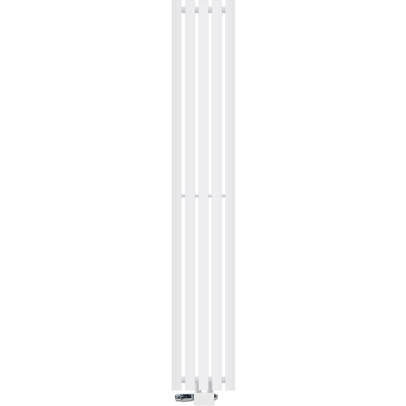 foto del prodotto ecd germany radiatore stella a pannello verticale bianco 260x1600 mm calorifero con termostato e attacco centrale universale set per il montaggio a