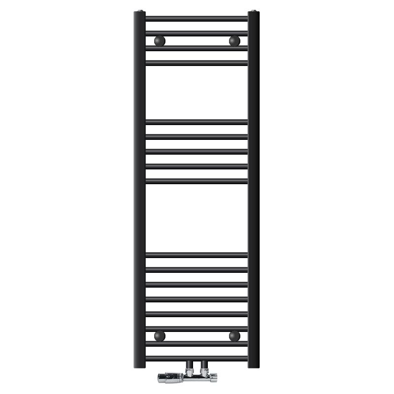 foto del prodotto ecd germany radiatore verticale sahara 400 x 1200 mm antracite raccordo centrale con set di connessione a parete e termostato calorifero per bagno