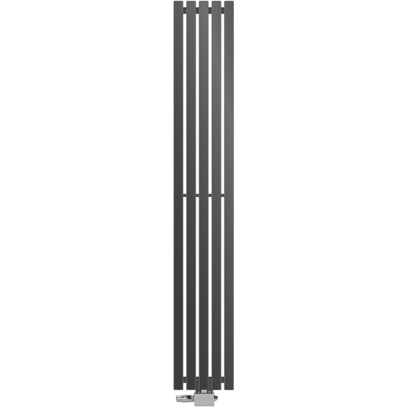 foto del prodotto ecd germany radiatore verticale stella 260 x 1800 mm antracite con set di collegamento e termostato con raccordo universale calorifero a pannello