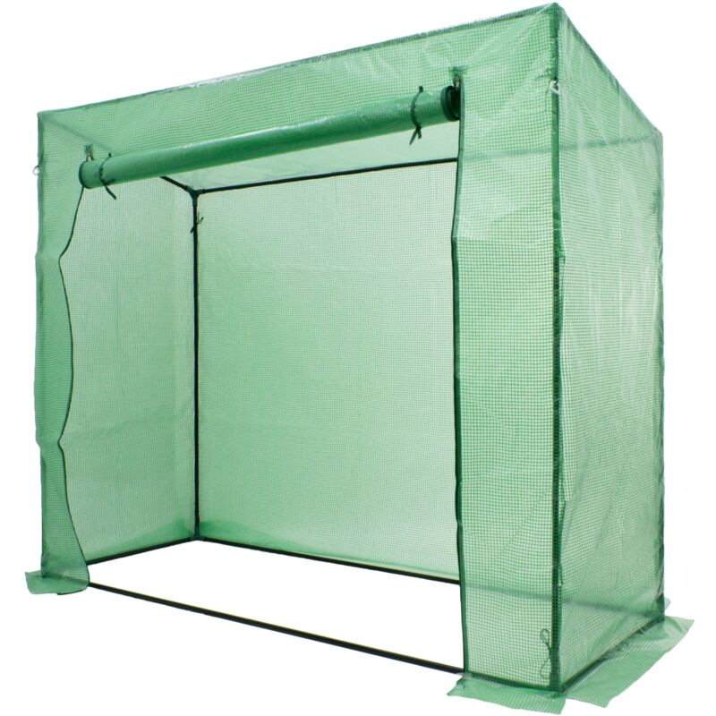 foto del prodotto ecd germany serra da giardino per orto 200x79x168cm in telaio di acciaio foglio verde di rete in polietilene ottimale per i pomodori e varie