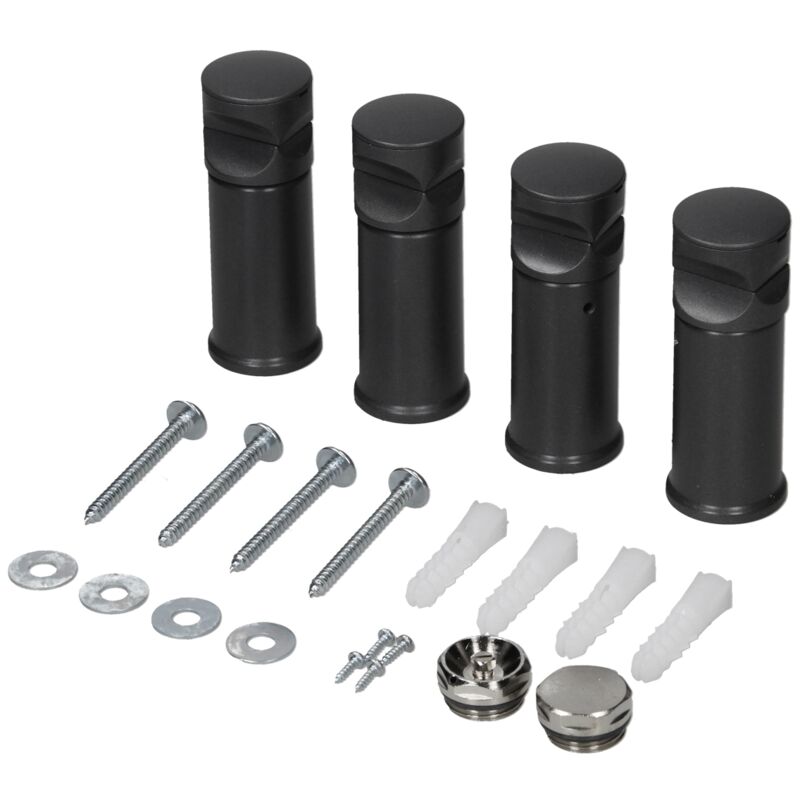 foto del prodotto ecd germany supporto per radiatori da bagno antracite per modelli dritti e curvi kit di montaggio set di montaggio supporto per radiatori