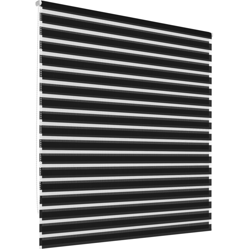 foto del prodotto ecd germany tenda a rullo doppia oscurante 55 x 150 cm nero klemmfix duo rollo senza foratura protezione sole giorno e notte persiana