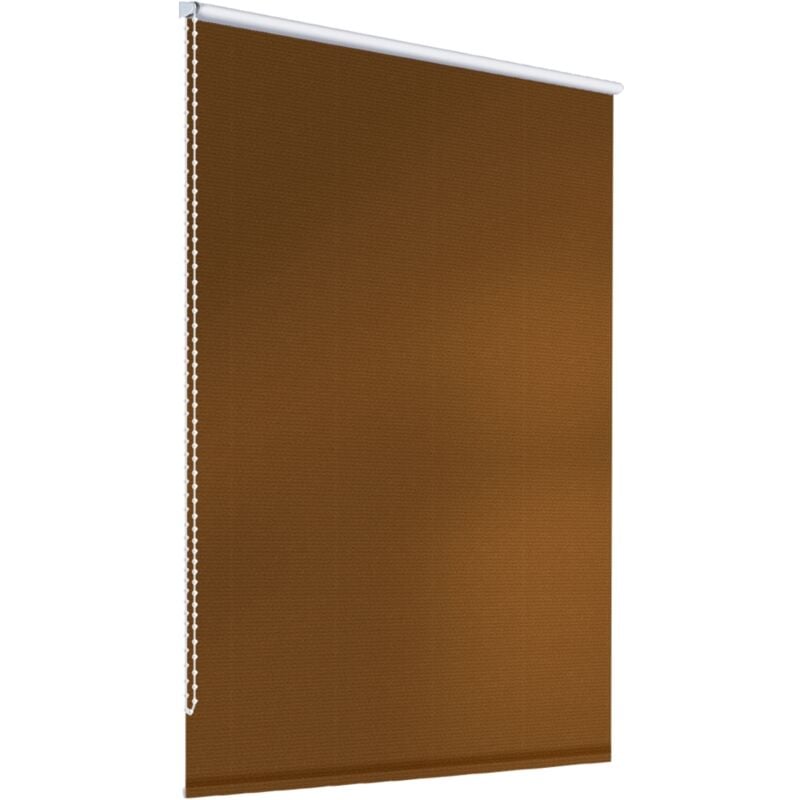 foto del prodotto ecd germany tenda oscurante 45x150cm marrone con klemmfix senza foratura in poliestere e cotone con catena protezione sole con materiale di