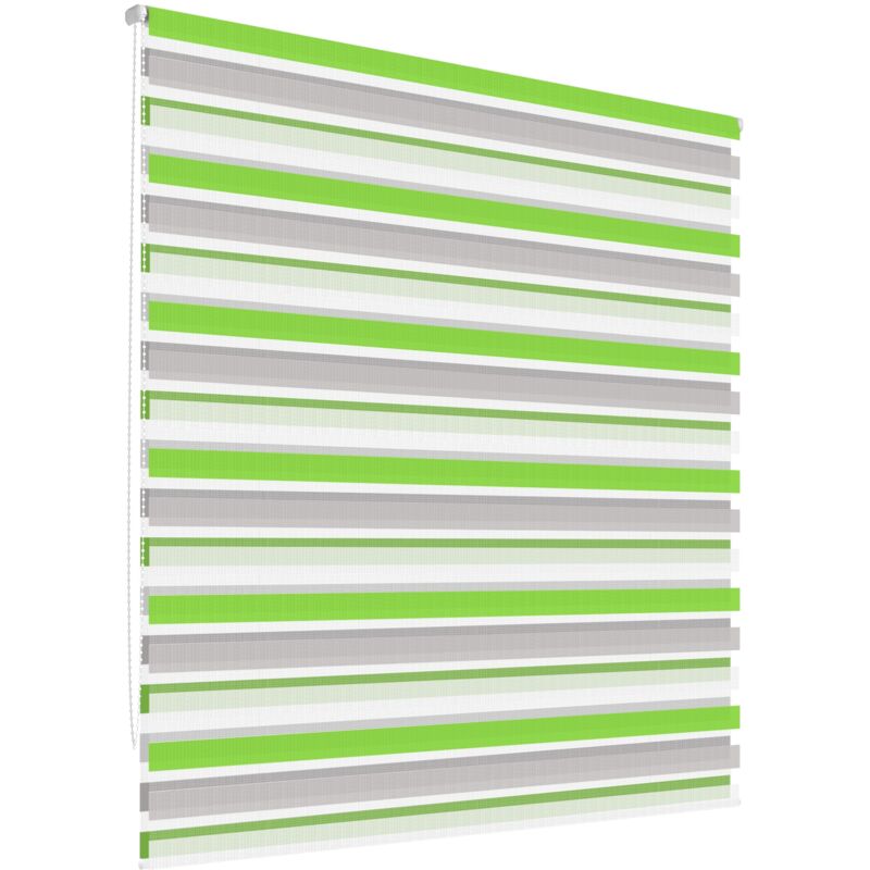 foto del prodotto ecd germany tende a rullo 45 x 150 cm grigio verde bianco klemfix senza foratura protezione sole privacy con materiale di fissaggio