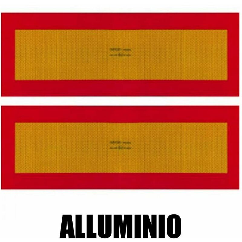 foto del prodotto ece 70.01 pannelli rifrangenti per rimorchio kit da 2 pezzi in classe 3 pvc o alluminio modello alluminio