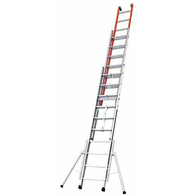 immagine 0 del prodotto echelle direct scala isolante a sfilo con fune 3 elementi vetroresina alluminio altezza massima di lavoro 9.76m 4431013