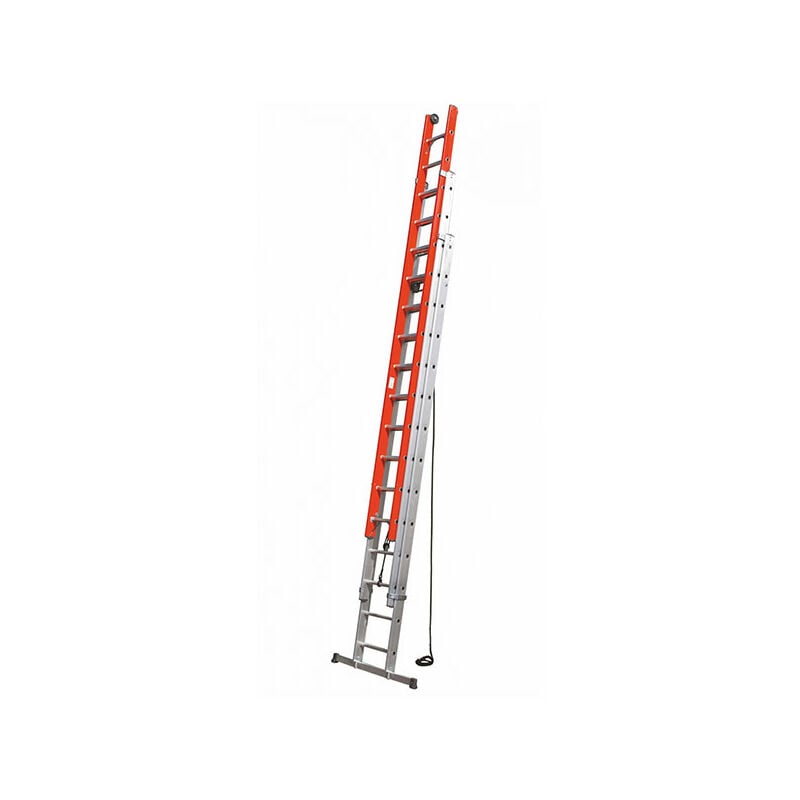 foto del prodotto echelle direct - scala isolante a sfilo con fune in vetroresina 3 tronchi - altezza aperta 10.65m - sca3060n 14v