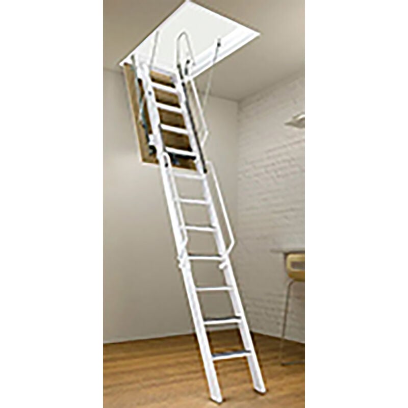 foto del prodotto echelle direct scala retrattile acciaio 3.00m tramoggia 150 x 70 cm aci tre300 150 70