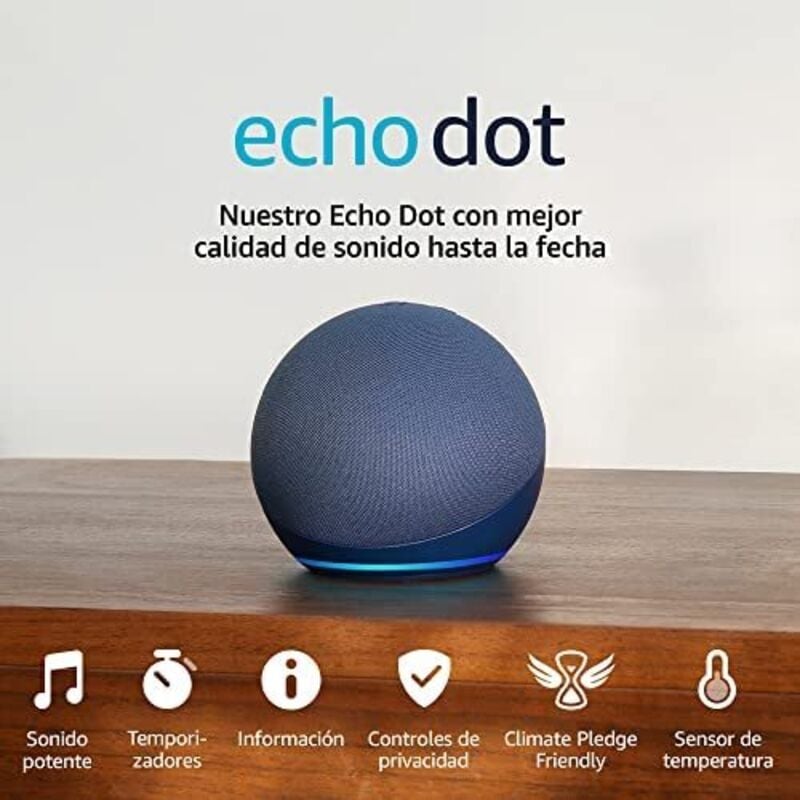foto del prodotto echo dot (5. gen) assistente vocale blu - amazon