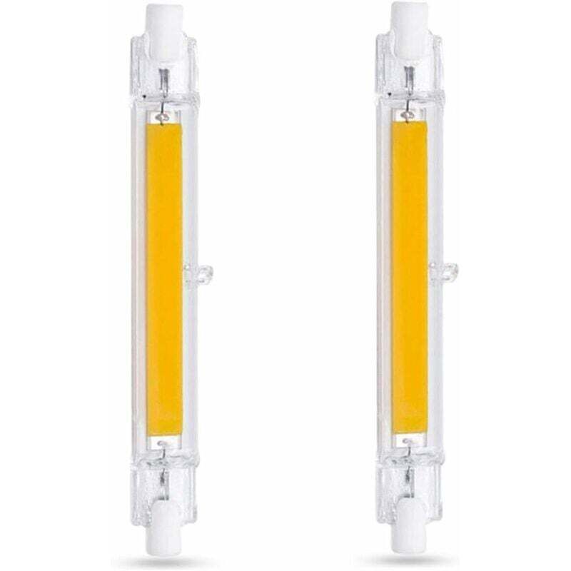 foto del prodotto echoo - led r7s 118 mm 10 w bianco caldo 3000 k 1000 lm r7s j118 lampadina alogena equivalente a 80 w 100 w non dimmerabile r7s 118 mm cob sottile