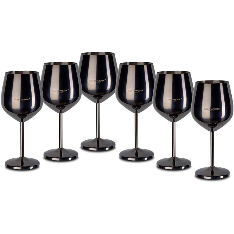 foto del prodotto echtwerk bicchieri da vino infrangibili in acciaio inox, set di bicchieri da vino, bicchieri da campeggio, bicchieri da cocktail, robusti,
