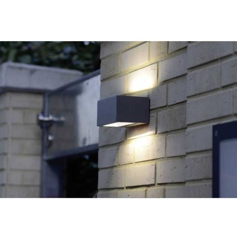foto del prodotto eco light gemini 1891 s gr lampada da parete per esterni a led led monocolore led a montaggio fisso 9 w antracite