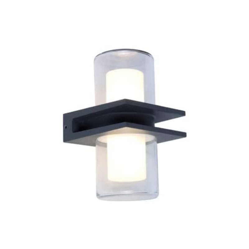 foto del prodotto eco light lampada da parete per esterni, in altri metalli, 18 w, colore antracite bianco trasparente classe di efficienza energetica a 