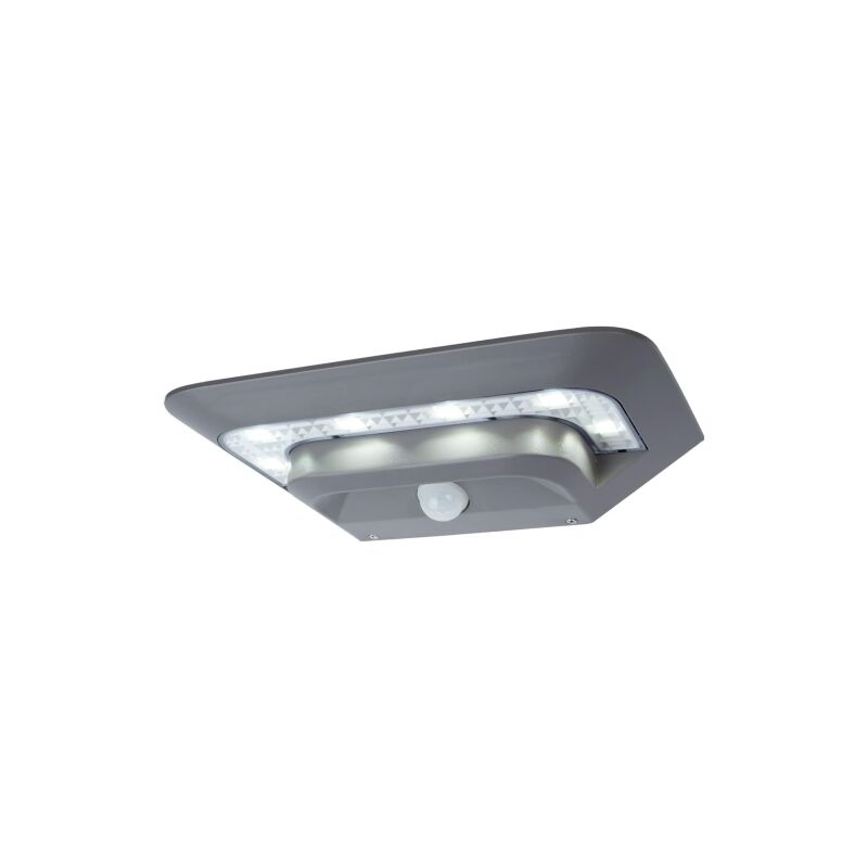 foto del prodotto eco light lampada solare da parete per esterni ghost solar con pannello solare, sensore di movimento, girevole e orientabile, ip44 p 9014 si