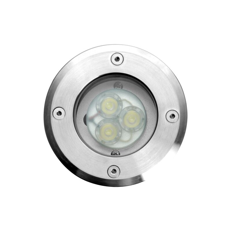 foto del prodotto eco light led fondo faretto da incasso berlin 3led, rotonda, 11 cm diametro, ip67 7005 a led 3 1 watt classe di efficienza energetica a 